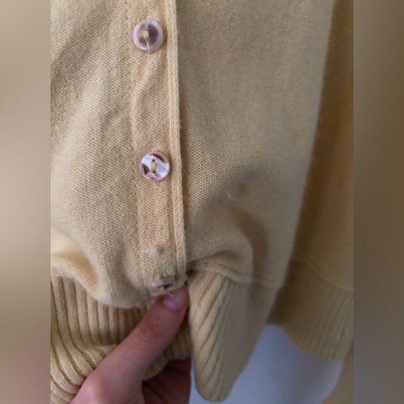 Free People Nocturnal Solid Wool-Cashmere Cardigan - Oil Painting - Large - Picture 11 of 16